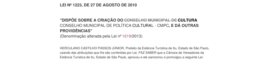 Lei nº 1.223, de 27 de agosto de 2010
